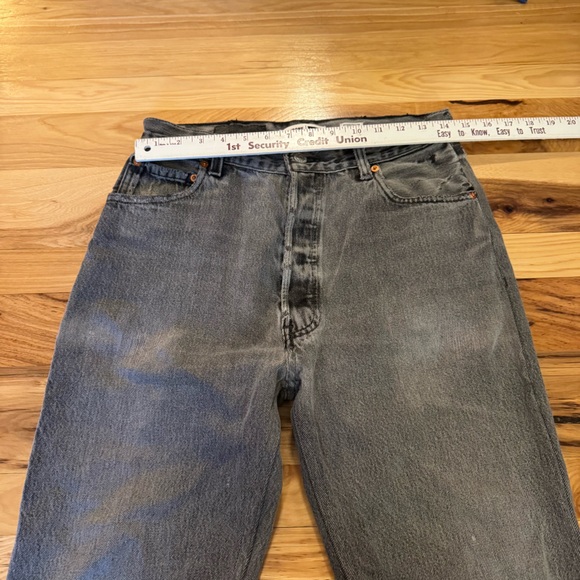 RE/DONE x LEVI'S Originals Womens 70s Straight Jeans in Black - Picture 10 of 12